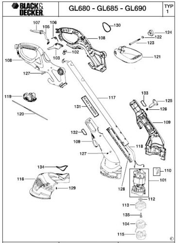 Damilorsó B&D GL 315 , GL 350 , GL 652