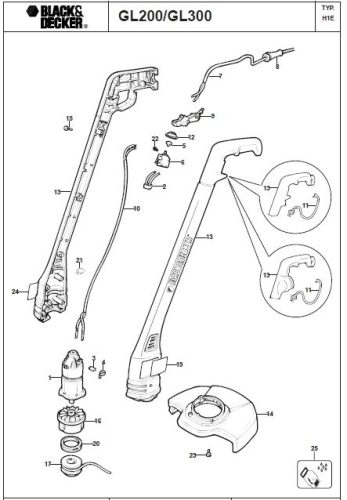 Damilorsó B&D GL 200 , GL 220 , GL 225 , GL 300 , GL 320