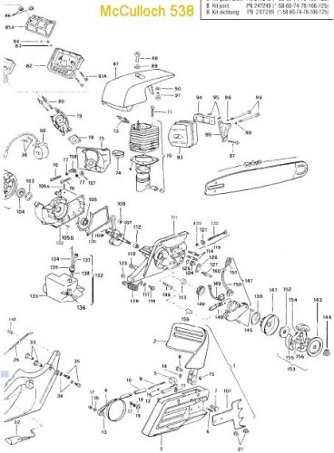 Dugattyú McCulloch 538 (Ø40mm)