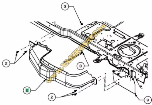 Ékszíj védő MTD GLX 92/105 (jobb)