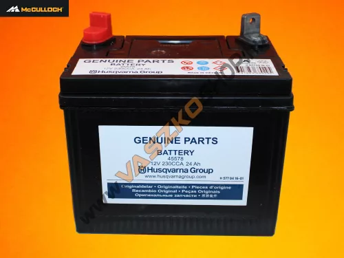 Akkumulátor fűnyíró traktor McCulloch M115-77TC 24AH (jobb pozítívos)