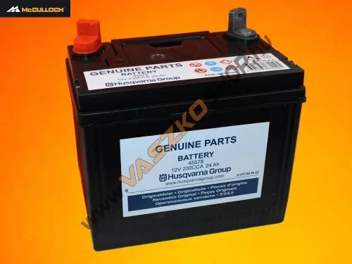 Akkumulátor fűnyíró traktor McCulloch M115-77TC 24AH (jobb pozítívos)