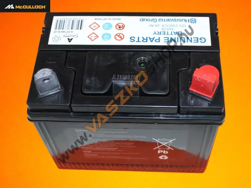 Akkumulátor fűnyíró traktor McCulloch M115-77TC 24AH (jobb pozítívos)